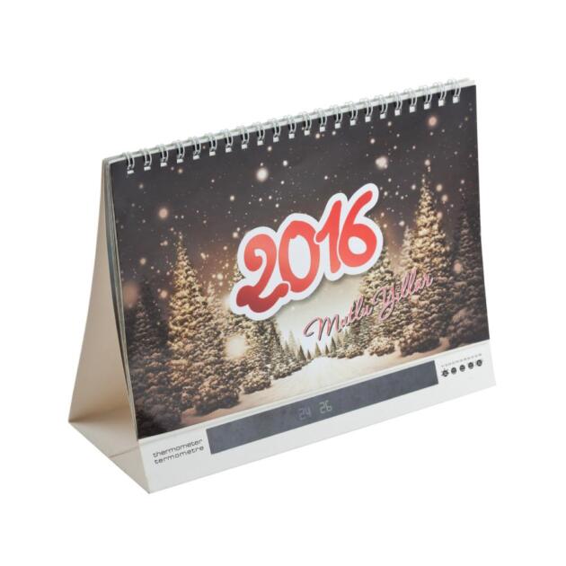 Karton Taşıyıcı Termometreli Masa Üstü Takvim